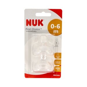 NUK TETINA FC SILICONA 0-6 MESES T-S 2U