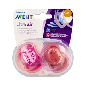 CHUPETE AVENT TEXTO ULTRA NIÑA 6-18M 2UD