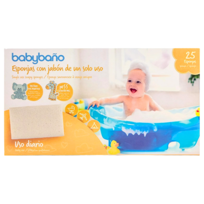 BABYBAÑO ESPONJA 1 SOLO USO 25 UDS