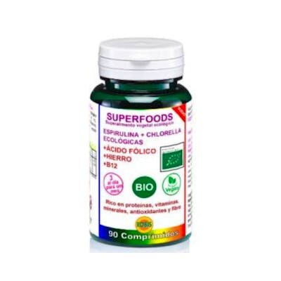 SUPERFOODS ESPIRULINA+CHLORELLA 90COM RO