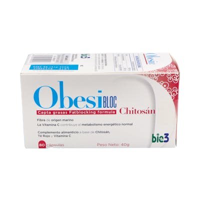 BIE 3 OBESIBLOC CHITOSAN 500 MG 80 CAPS