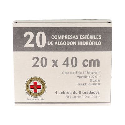 GASA ESTERIL ALG GRAN CRUZ 17 HILOS 20U
