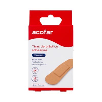 ACOFAR TIRITAS PLASTICO VIAJE 12 UD