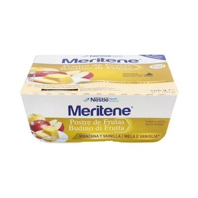 MERITENE POSTRE MANZANA-VAINILLA 4X100 G