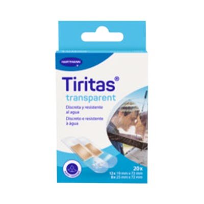 TIRITAS TRANSP. HARTMANN 2 TAMAÑOS 20UD
