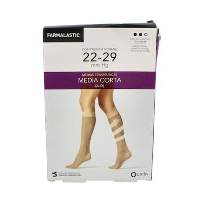 MEDIA CORTA FARMALASTIC BEIG REINA PLUS