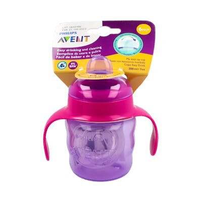 VASO BOQUILLA BLANDA 200ML 6M (ROSA)
