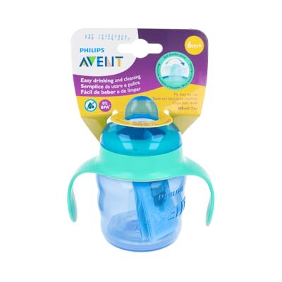 VASO BOQUILLA BLANDA 200ML 6M (AZUL)