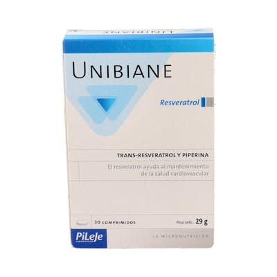 UNIBIANE RESVERATROL 30 COMPRIMIDOS