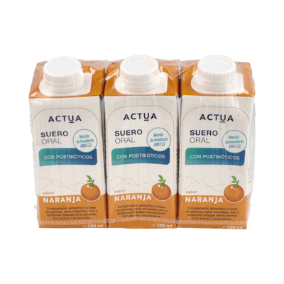 ACTUA SUERO ORAL NARANJA 3X200 ML