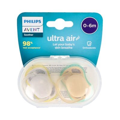 CHUPETE 0-6M AVENT ULTRA AIR 2U NEUTRO