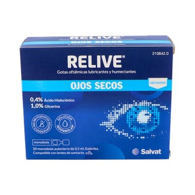 RELIVE OJOS SECOS 20 VIALES MONODOSIS