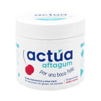 ACTUA AFTAGUM 30 CARAMELOS CEREZA