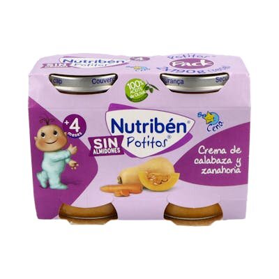 NUTRIBEN CENA CALABAZA ZANAHORIA 2U 190G