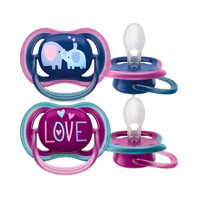CHUPETE 18M AVENT ULTRA AIR 2U NIÑA