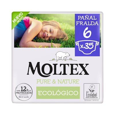 MOLTEX PURE NATURE PAÑAL T6 35 UDS