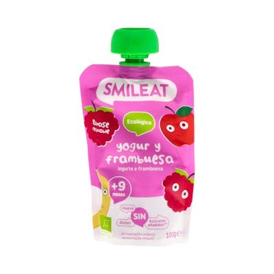 POUCH YOGUR FRAMBU ECO SMILEAT 100G