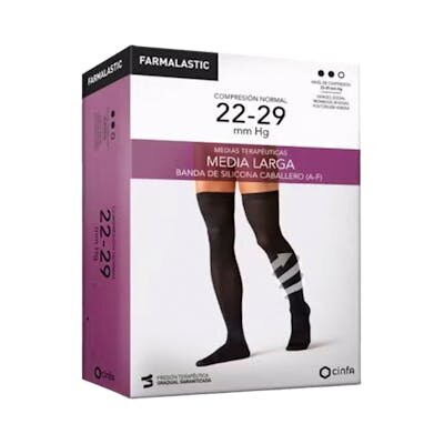 MEDIA LARG FARMALASTIC 15/20MMHG NEGRO S