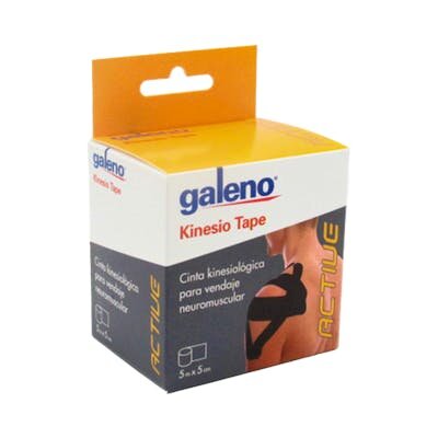 GALENO KINESIO TAPE NEGRO 5 M X 5 CM
