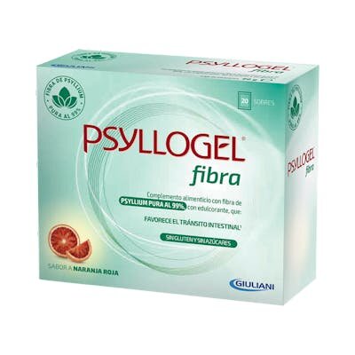 PSYLLOGEL FIBRA 20 SOBRES NARANJA ROJA