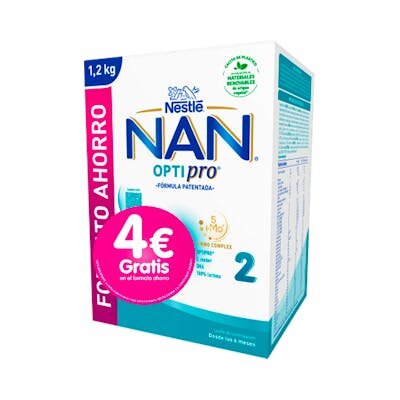 NAN OPTIPRO 2 LECHE CONT BIB 2 E 600G 6U